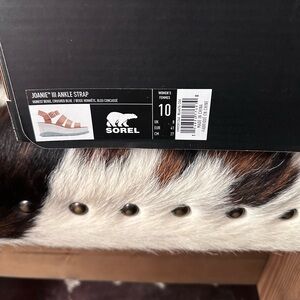 Sorel Joanie III Ankle Strap Sandals - Midnight Black and Crushed Blue